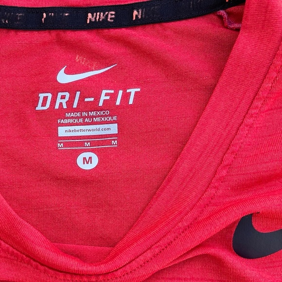 Nike Mens Dri-fit T-shirt size medium orange Preowned great condition activewear - Picture 3 of 4